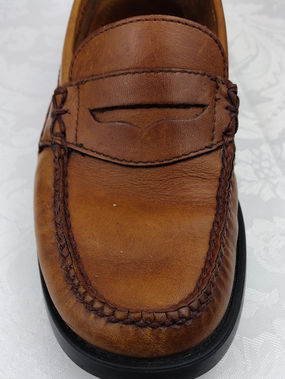Weejuns Bass Katherine III Brown Leather Round Toe Slip On Penny Loafer Shoe - Picture 12 of 16